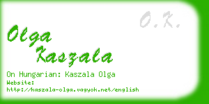 olga kaszala business card